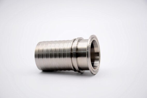 316SS Triclover Flange x Hygienic Hose Tail